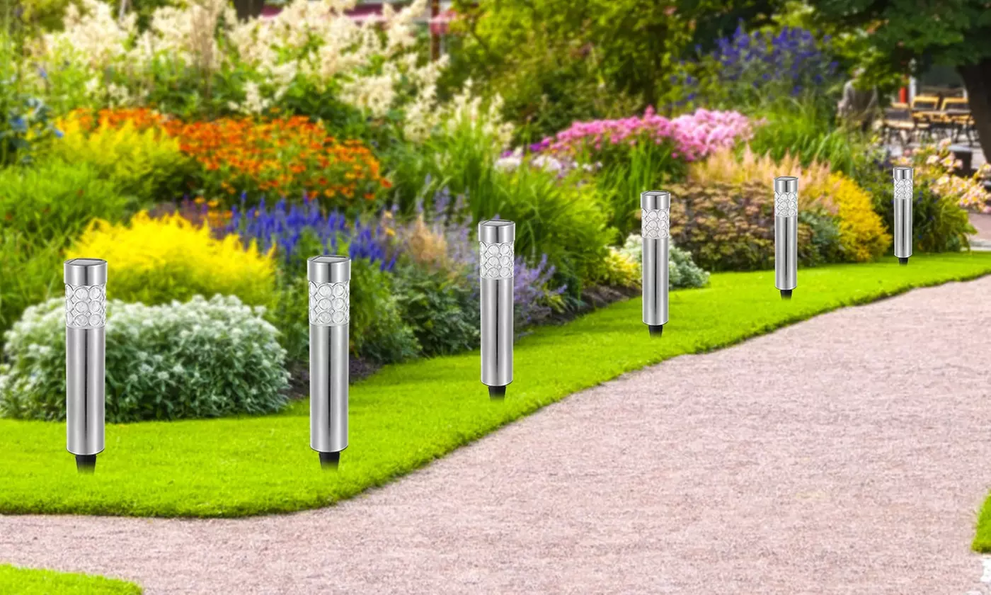 SolarEK Circular Color-Changing Solar Garden Pathway Light Set (6 or 12 Pack)