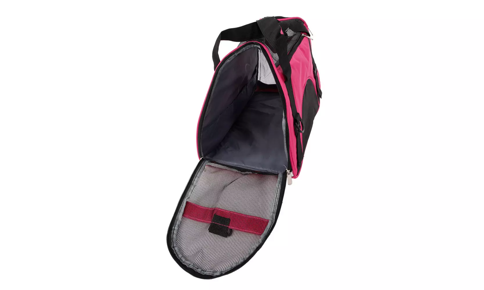 Hollow-out Portable Breathable Waterproof Pet Handbag Rose Red L - Second Medium