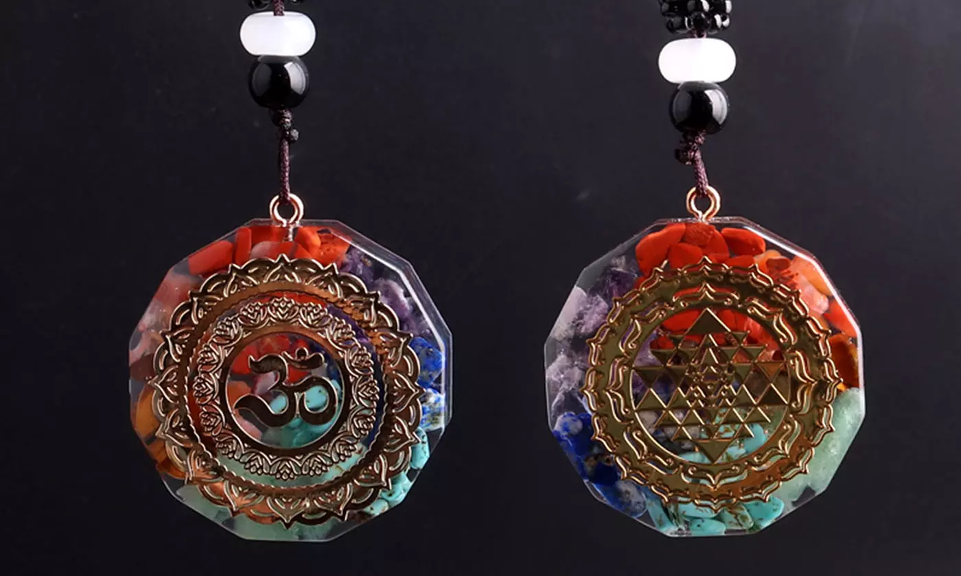 7 Chakras Crystals Stones Orgone Pendant Energy Healing Necklace Gift