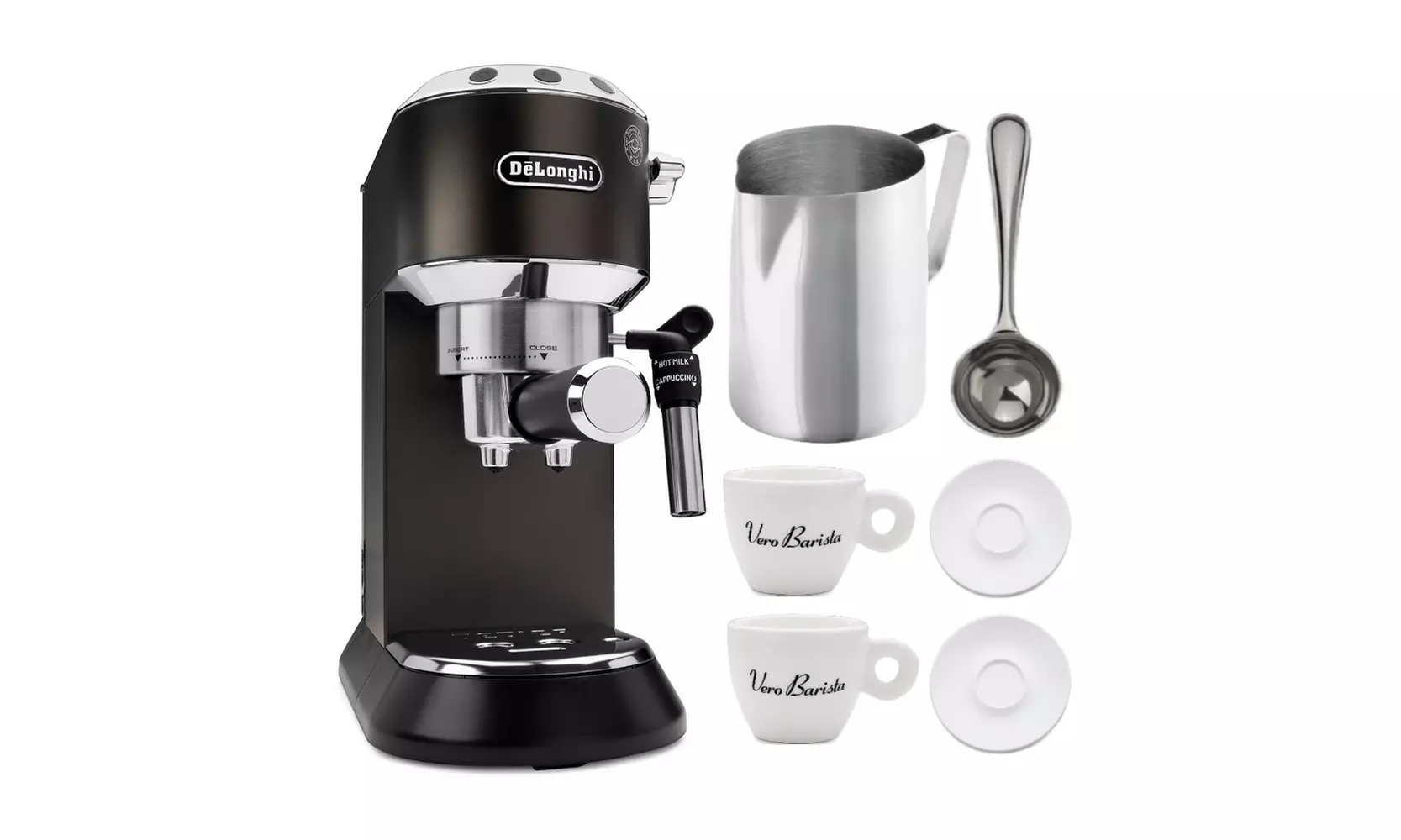 Delonghi EC685BK Dedica Deluxe Espresso (Black) with Accessory Bundle - Primary Image