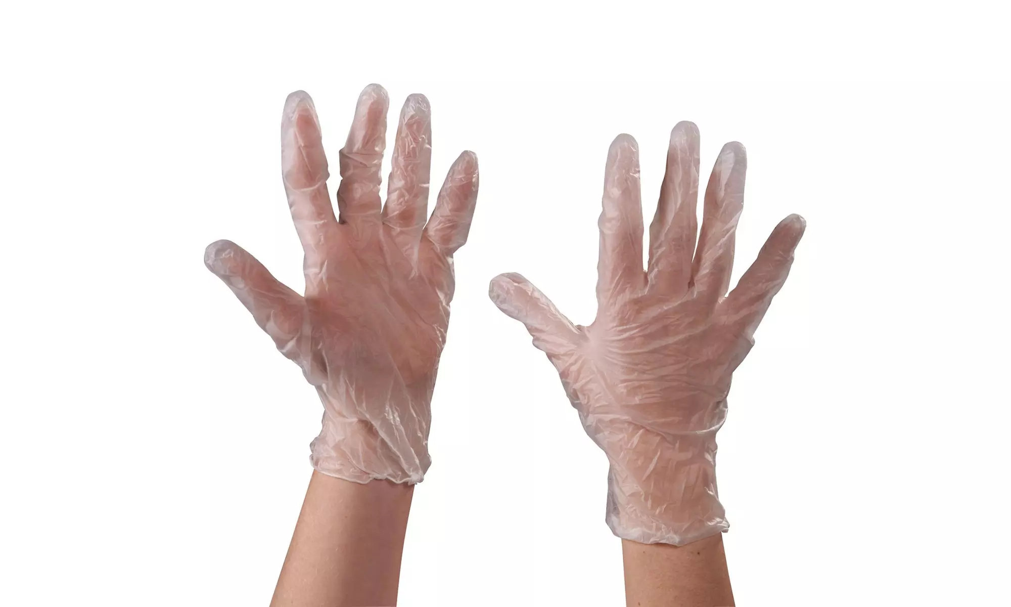 Vinyl Powder Free, Disposable Gloves - Latex Free, Box of 100 - Second Medium