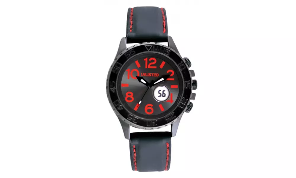 Unlisted by Kenneth Cole Men's 'UL1281' Black/Red Watch - Primary Image