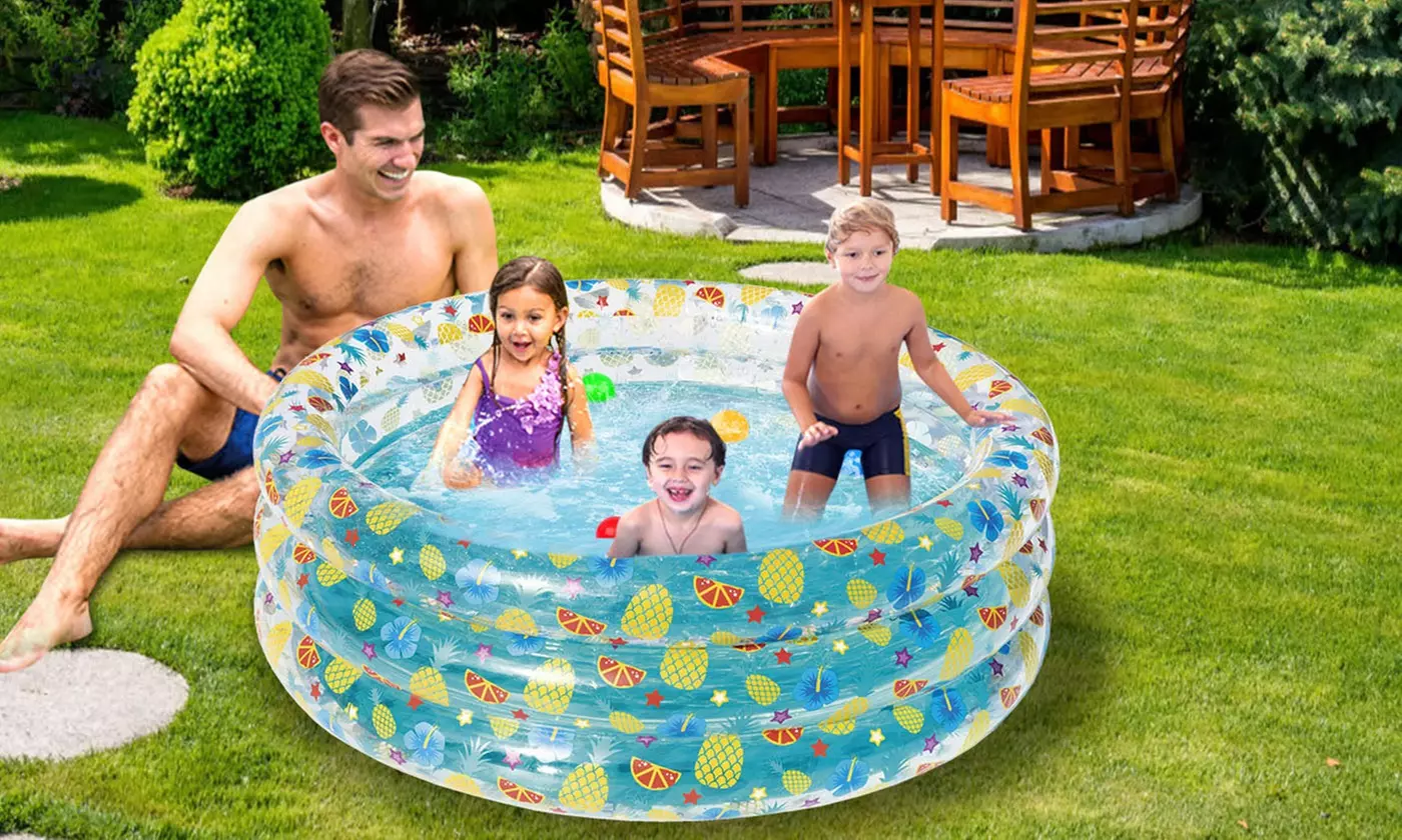 Bestway Inflatable Swimming Pool with 3 Air Valves and Drain Plug