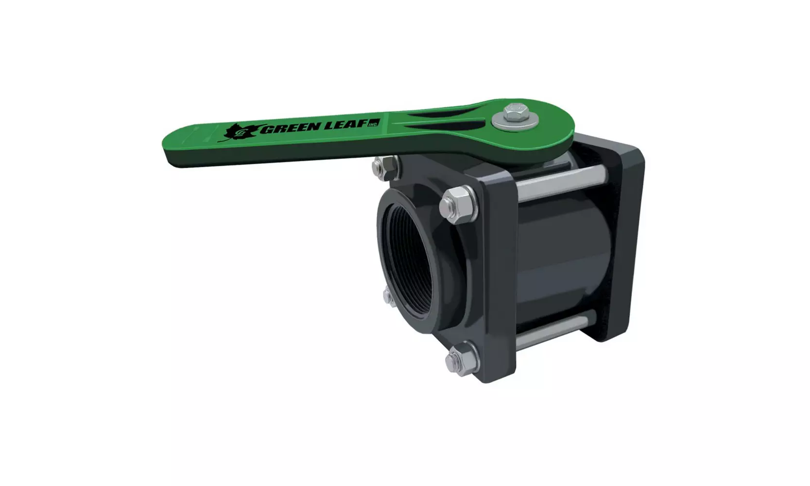 Green Leaf V 204 FP Polypropylene Bolted Ball Valve, 2" NPT Female - Primary Image