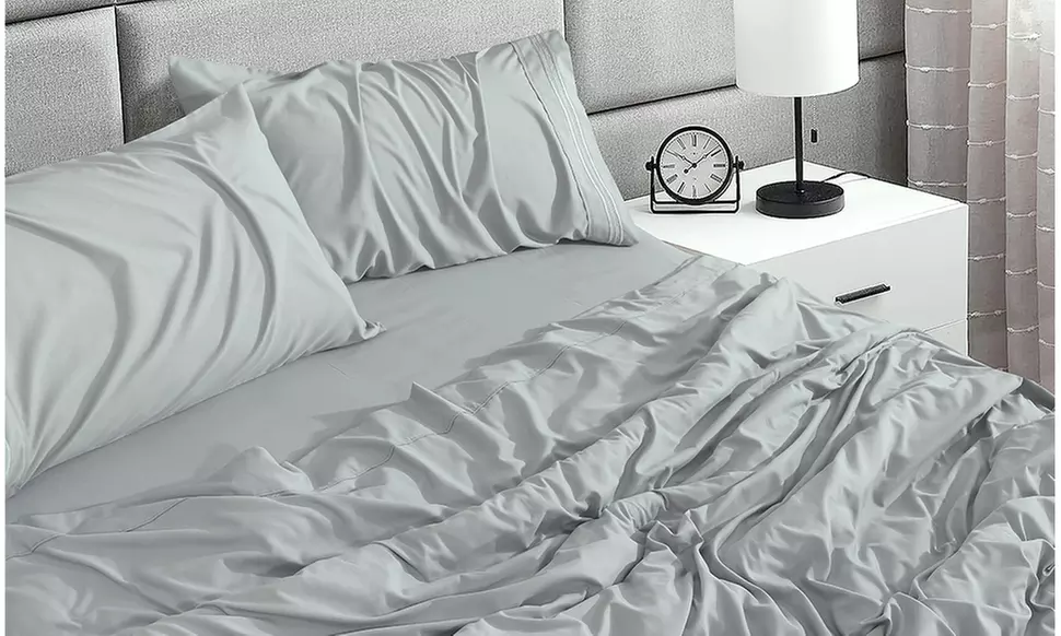 Ruvanti 1800 Series 4 Piece Microfiber Bed Sheet Set Soft Deep Pocket Sheet