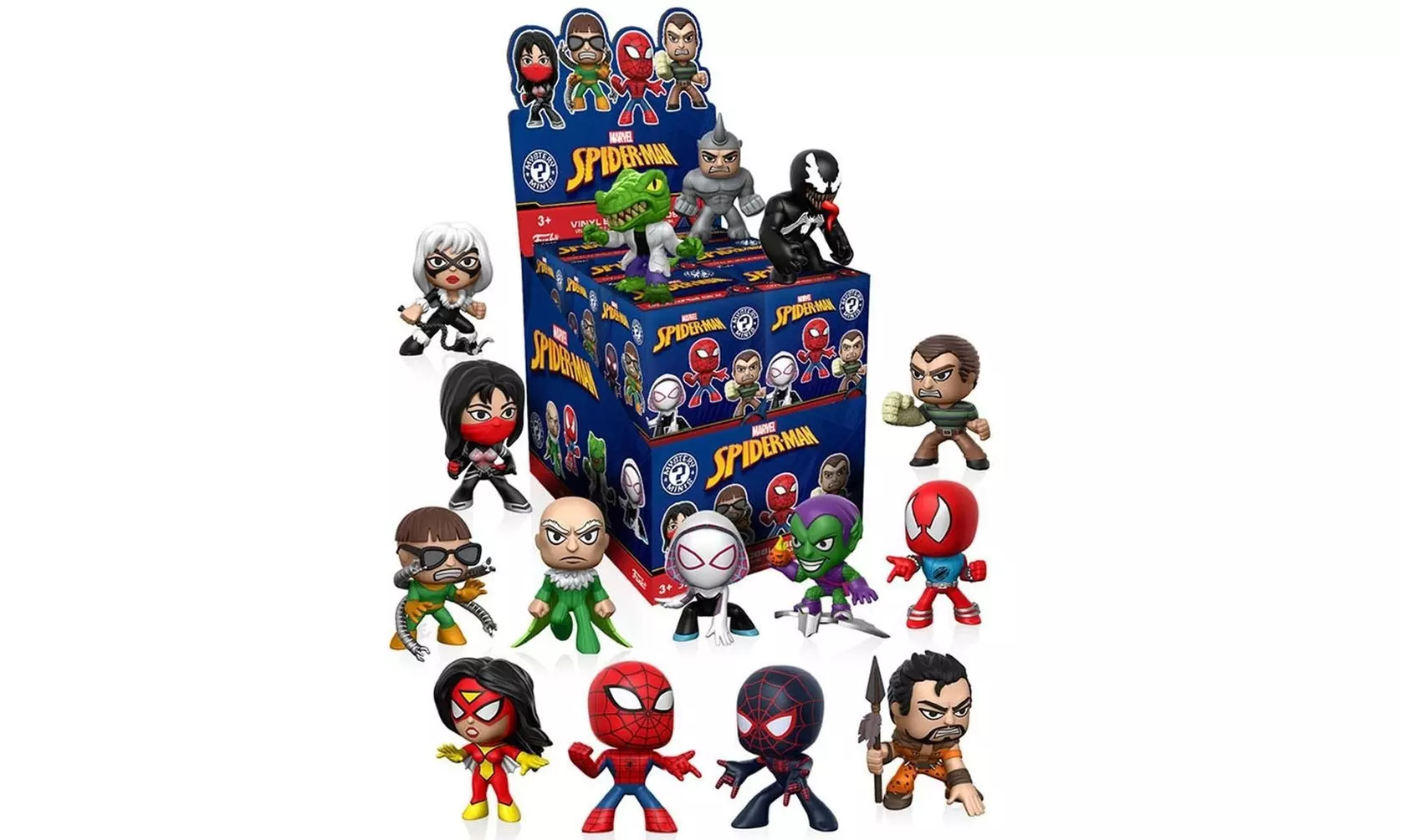 Funko Marvel Classic Spider-Man Mystery 6-Pack Set Mini Bobble Figures 137956 - Primary Image