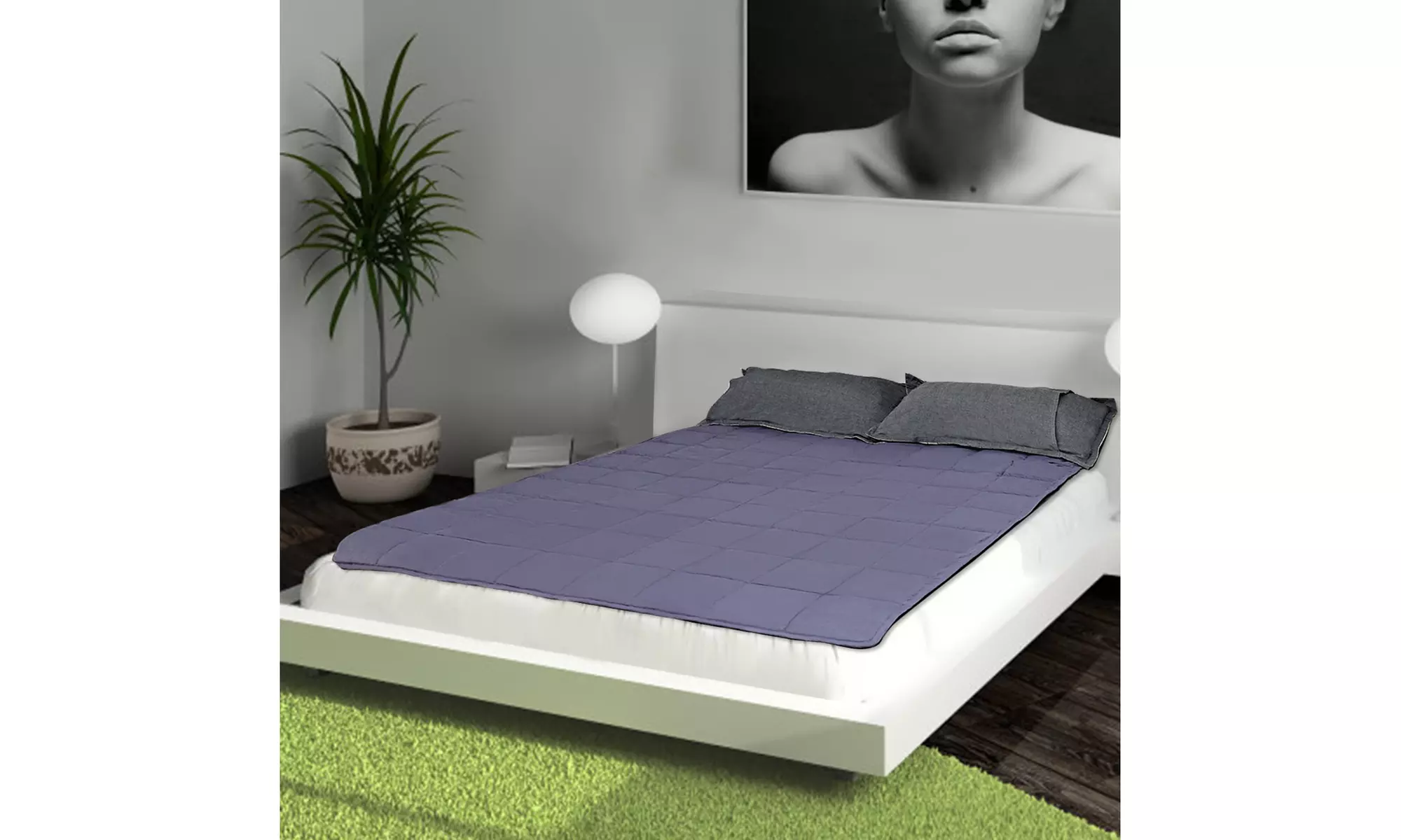 60"x80" Heavy Gravity Sensory Weighted Blankets Queen/King Size w/ Glass Beads - Primary Image