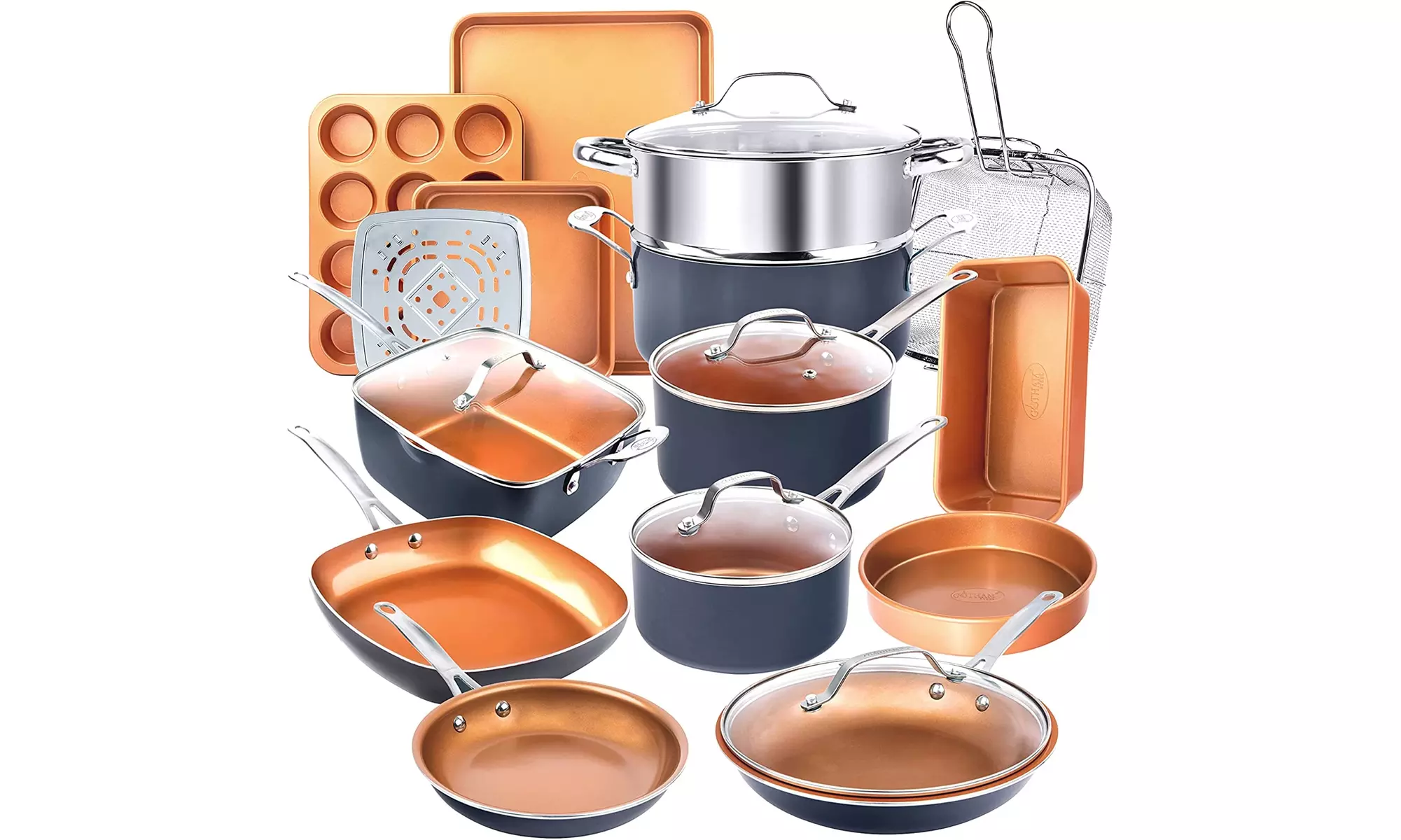 Gotham Steel 20 Piece Pots & Pans Set & Bakeware Set - New - Primary Image