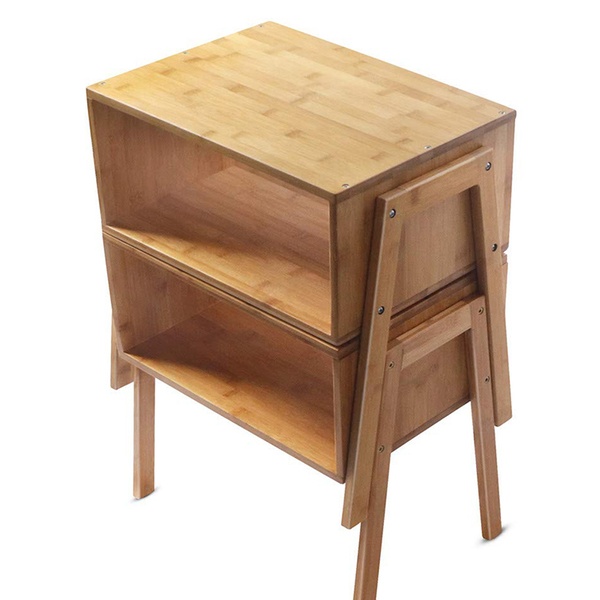 Up To 62 Off On Bamboo Nightstand Bedside End Groupon Goods