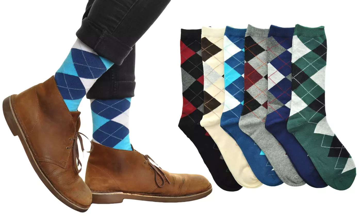 Men's Dress Socks in Solid Colors or Assorted Designs