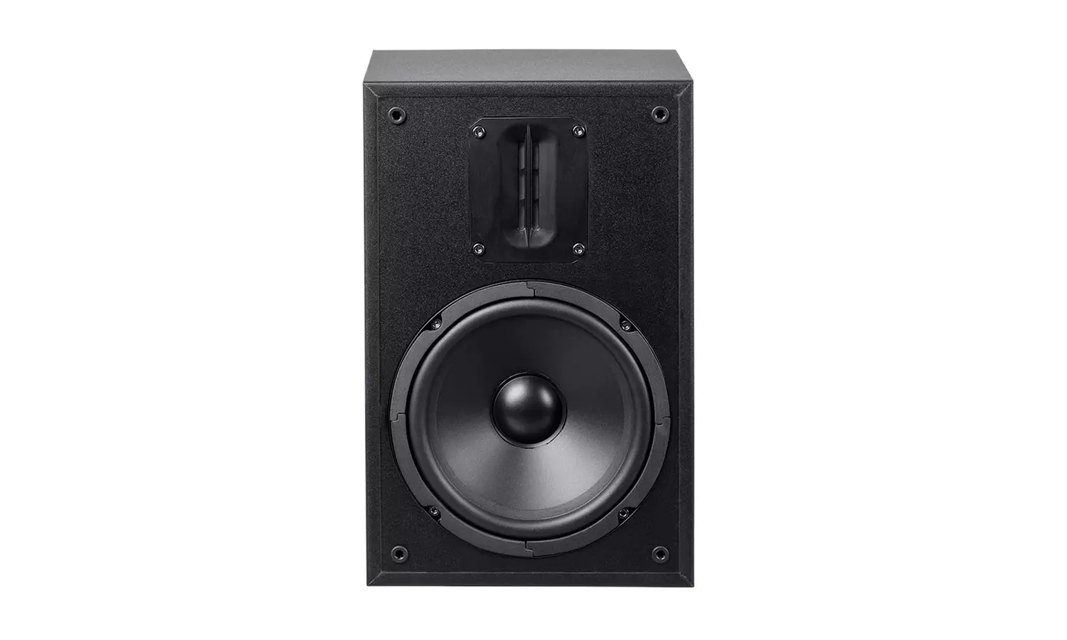 Monoprice MP 65RT 6.5in and Ribbon Tweeter 2 Way Bookshelf Speakers Pair, Black - Second Medium