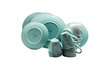 Elama Ocean Breeze 16-Piece Dinnerware Set, Turquoise - Second Medium