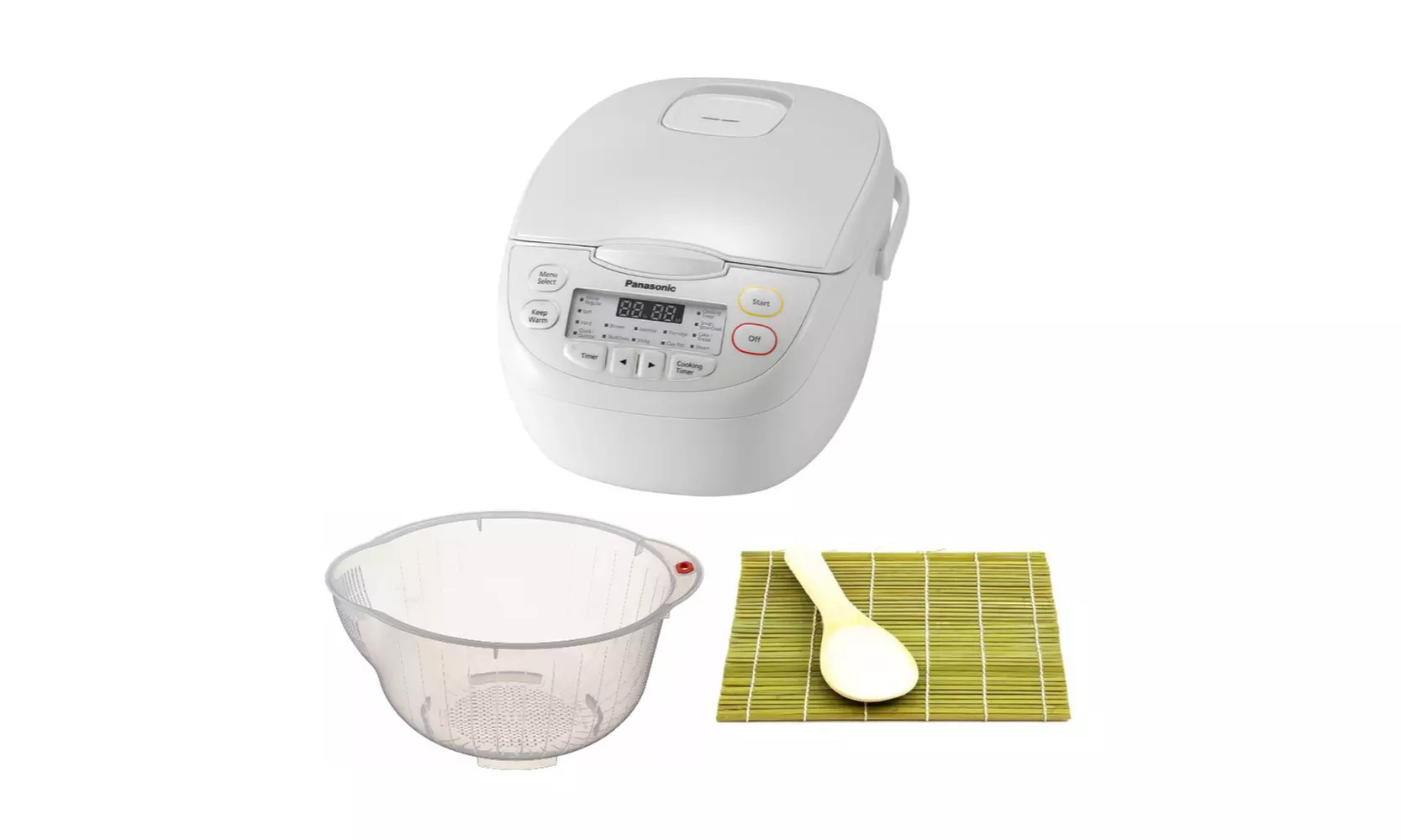 Panasonic SR-CN108 5-Cups Uncooked Rice and Grains Multi-Cooker (White) Bundle - Primary Image
