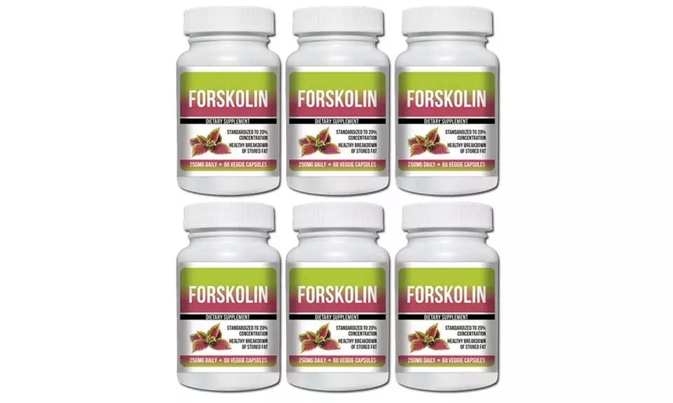Pure Forskolin Slim 20% Standardized 360 Capsules - 6 Bottles - Primary Image