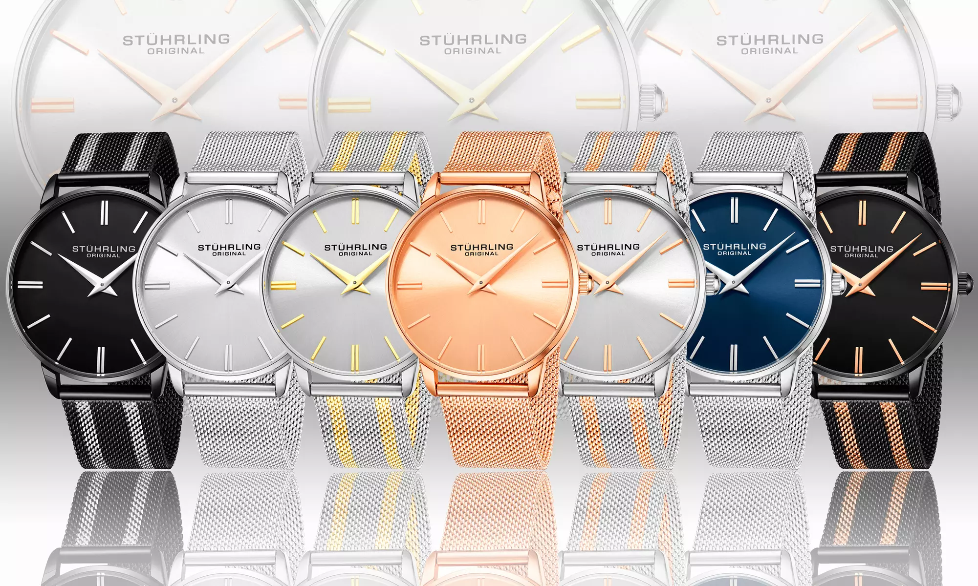 Stuhrling Men's Classic Mesh Bracelet Watch - Primary Image