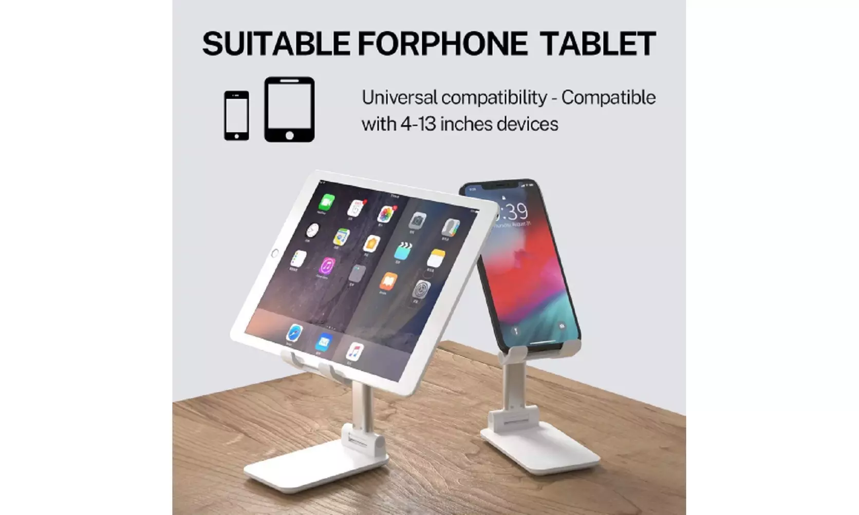 Adjustable Cell Phone Tablet Stand Desktop Holder Mount Mobile Phone iPad iPhone