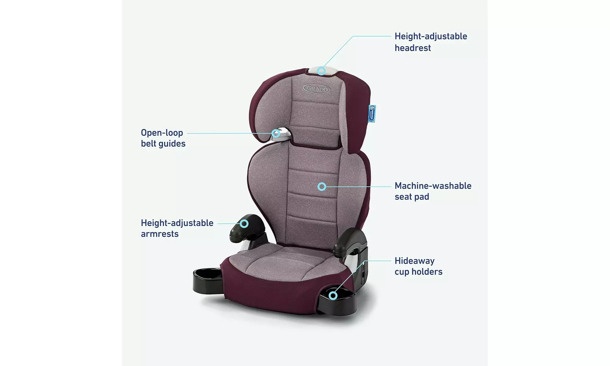 Graco TurboBooster 2.0 Highback Booster Car Seat, Freya - Second Medium