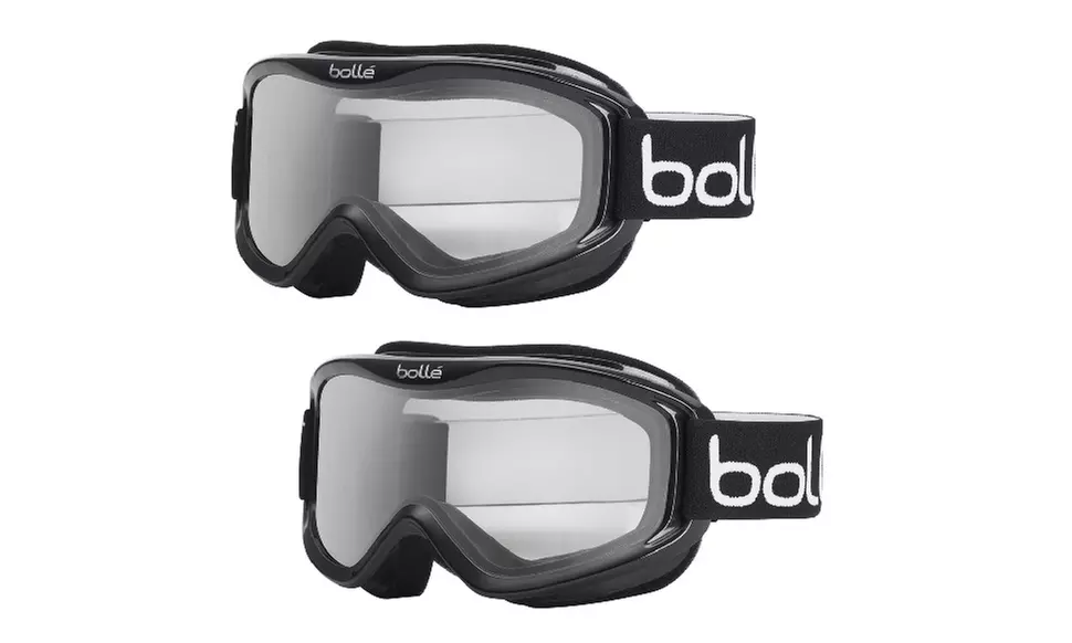 Bolle Mojo Ski Goggles with Shiny Black Frame and Clear Lens (2-Pack) - Primary Image