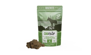 CBD Dog Biscuits Calming Support Green Apple & Peanut Butter from KoiCBD (5mg)