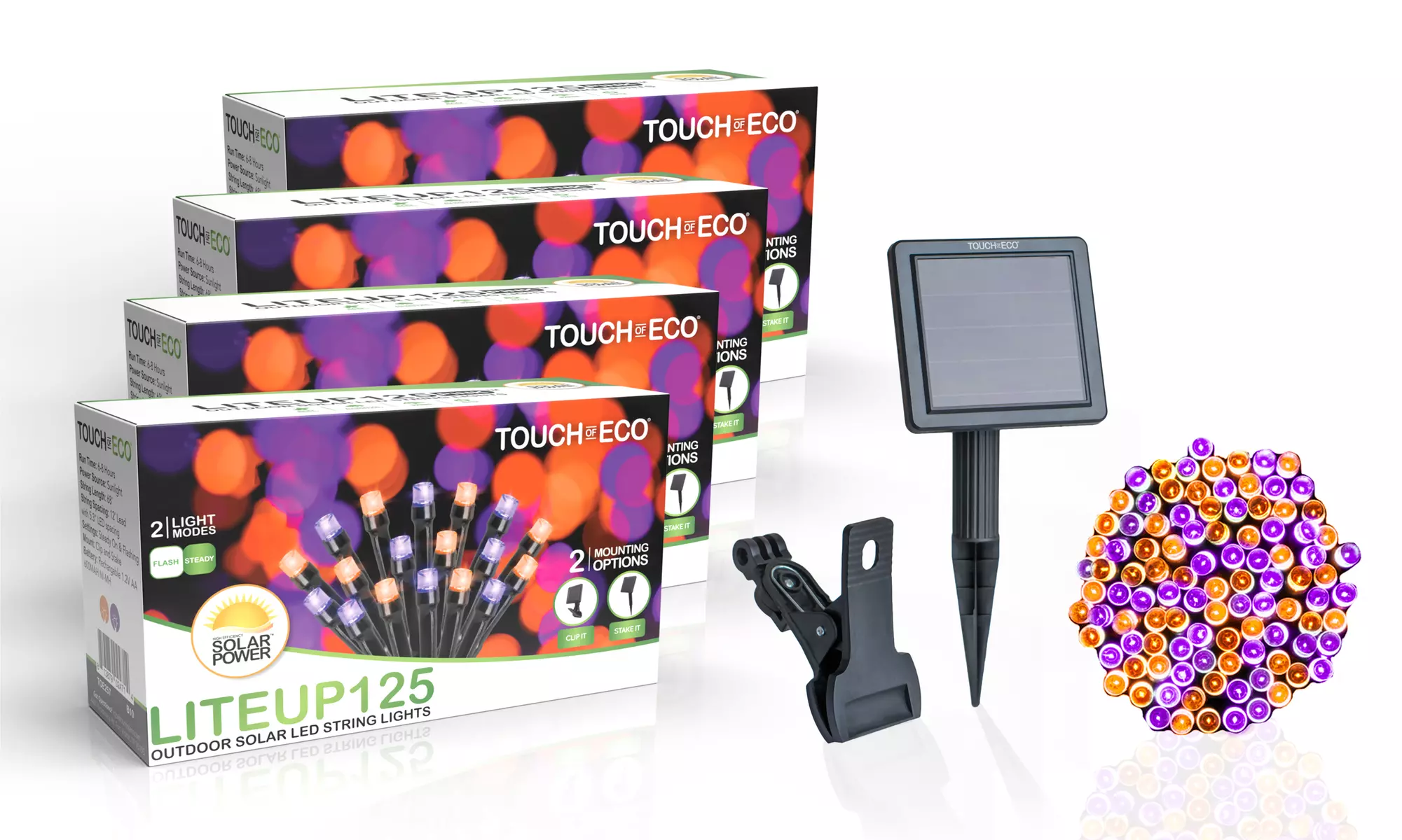 125LED Solar Powered String Lights. Multiple Colors & Quantities Available. 