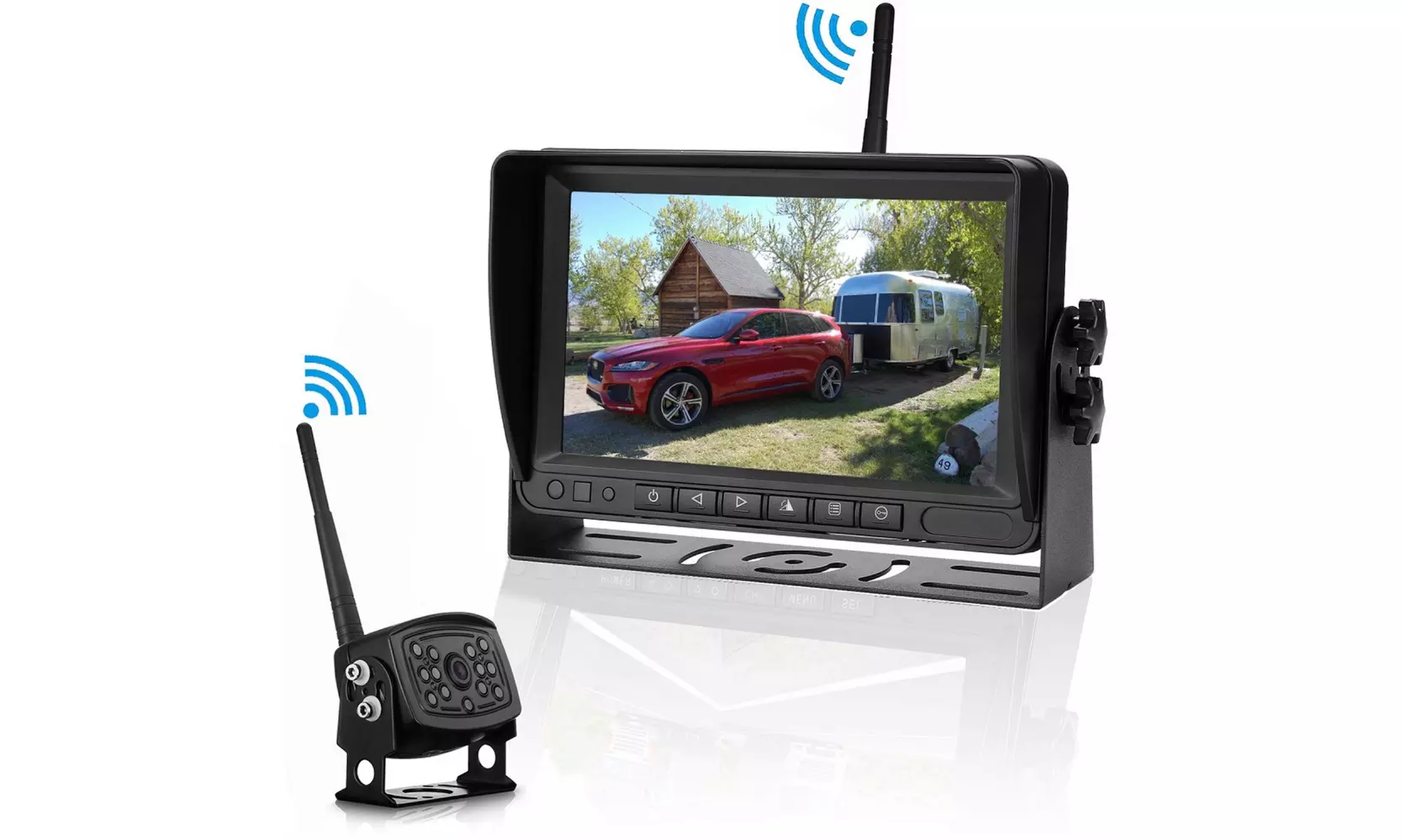 Emmako Digital Wireless Backup Camera, 7'' Monitor System For RV/Truck/Trailer - Primary Image
