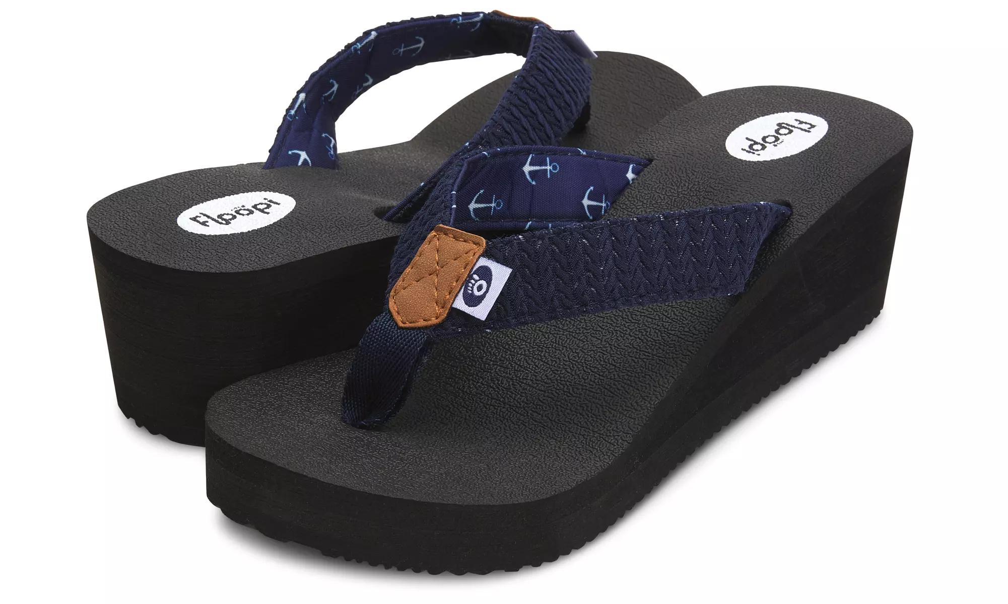 Floopi Women's Thong Flip Flop Wedge Sandals