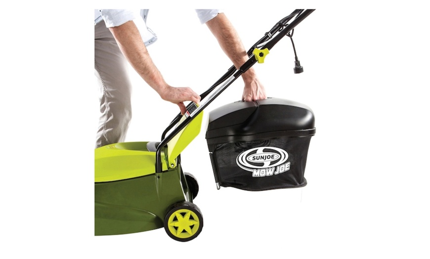 Sun Joe MJ401E Mow Joe 14-Inch 12 Amp Electric Lawn Mower With Grass ...