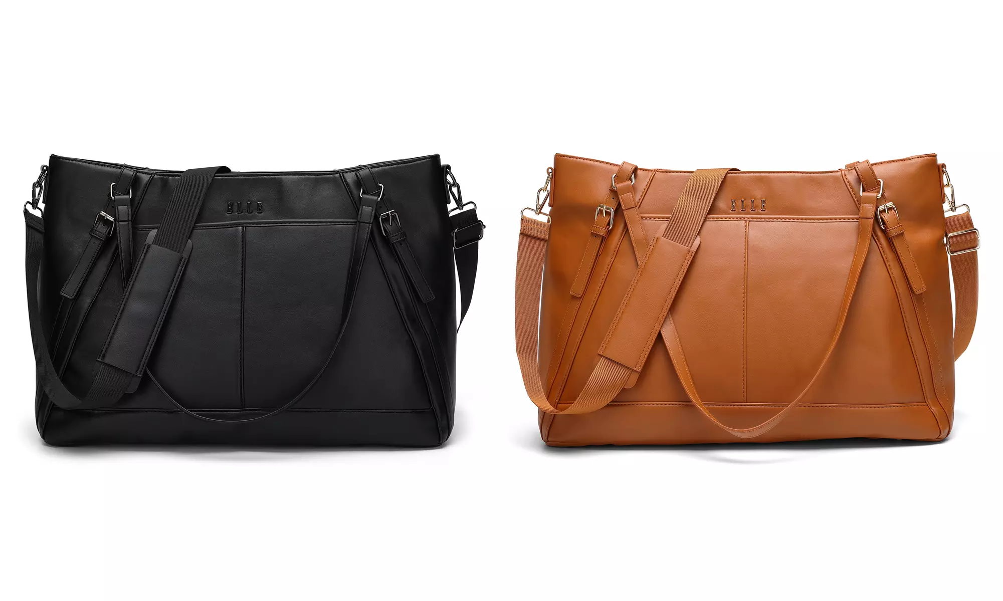 ELLE Leisure Luxe 33L Vegan Leather Weekender Tote Bag - Primary Image