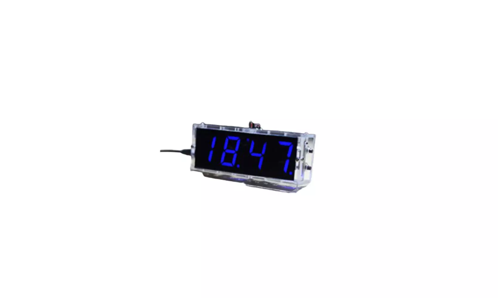US DIY Digital Clock Kit 4-Digit Electronic LED Large Screen Light Control Time - Primary Image