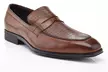 Franco Vanucci Men's Woven Vamp Penny Loafer Dress Shoes - Second Medium
