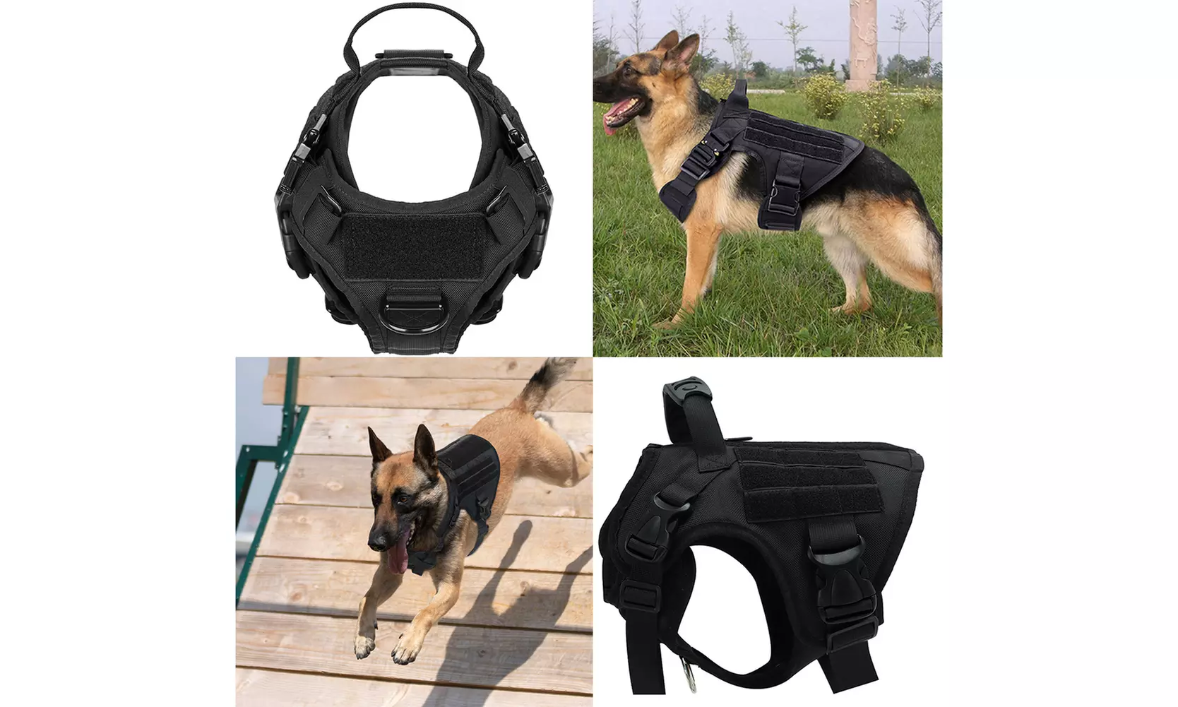 US Tactical Police K9 Training Dog Harness Military Adjustable Nylon Vest Leash