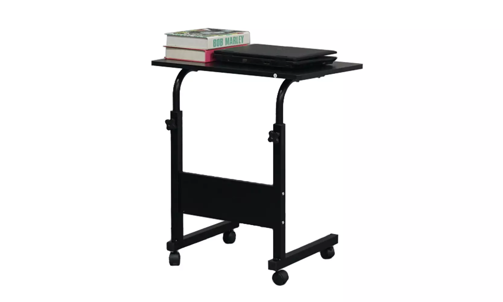 Computer Desk Adjustable Height Laptop Desk PC Stand with Wheels Casters - Second Medium