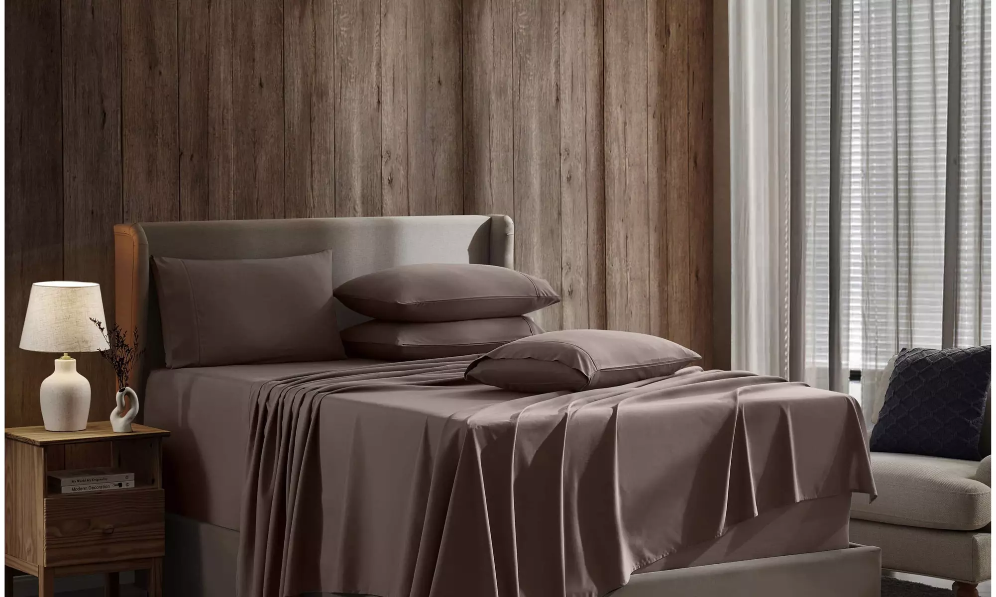 Nestl Split King Extra Soft Microfiber Deep Pocket Bed Sheet Set - 5 Piece