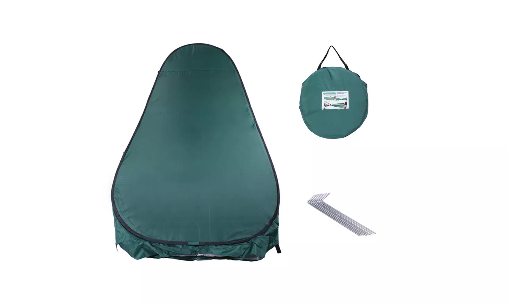 Portable Pop up Tent Camping Beach Toilet Shower Changing Room Outdoor Bag Green - Primary Image
