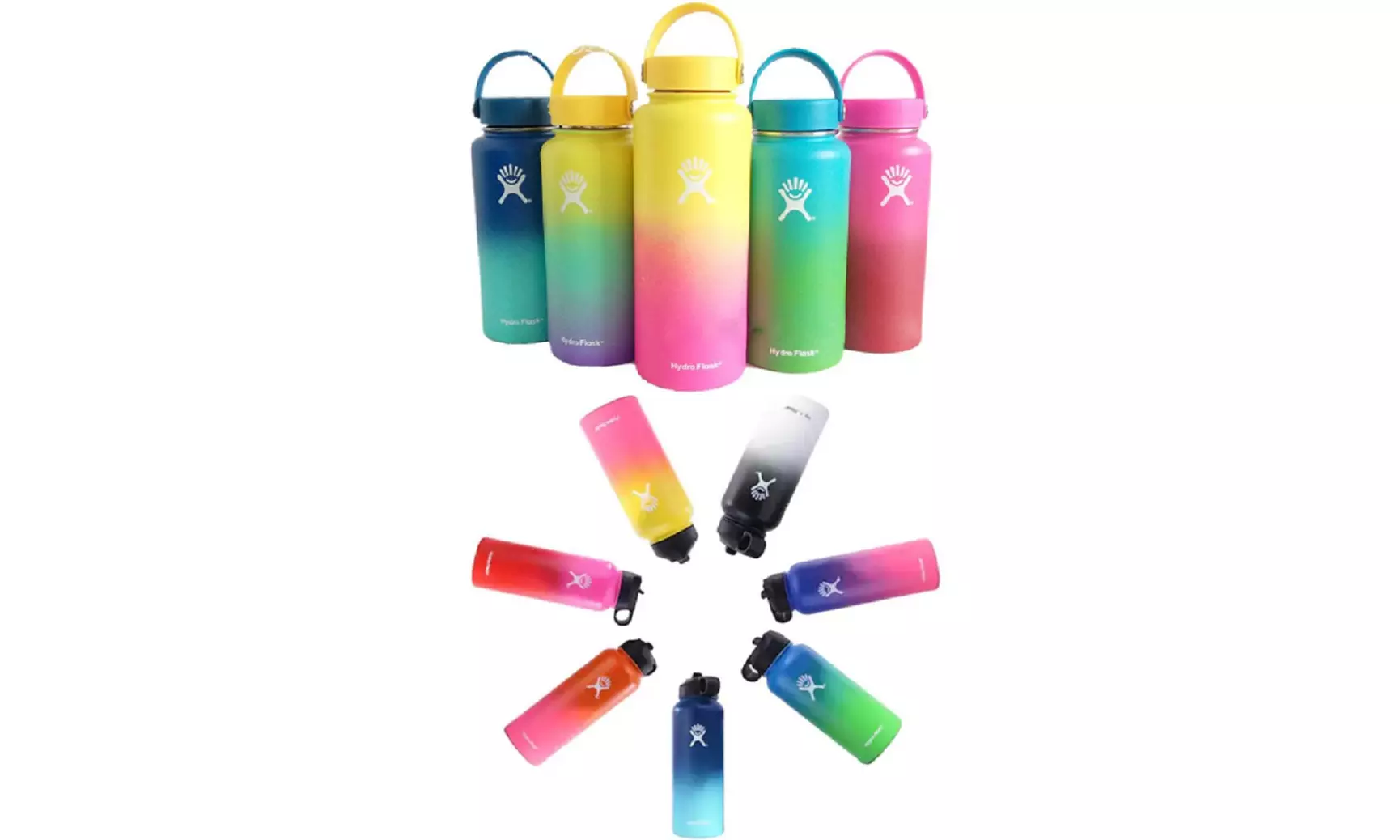 New (32oz/ 40oz)Hydro Flask Wide Mouth Water Bottle with Straw Lid  - Primary Image