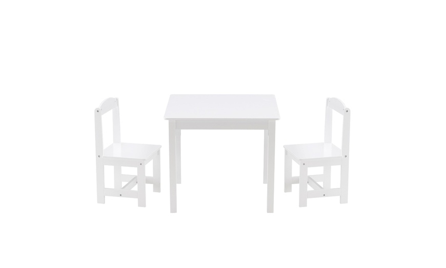 MDF Simple Children's Table and Chair Set of 3 1 Table 2 Chairs | Groupon