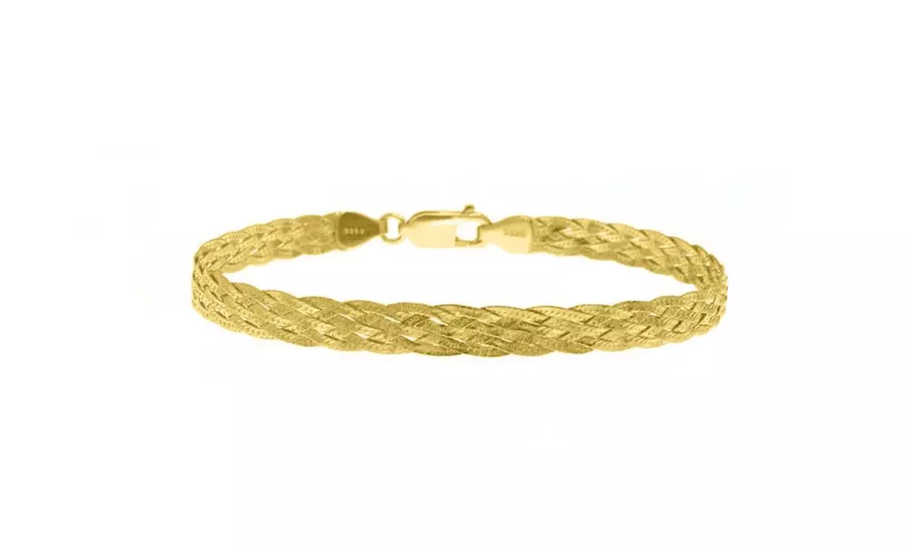 Italian Made Sterling Silver Woven Bracelet