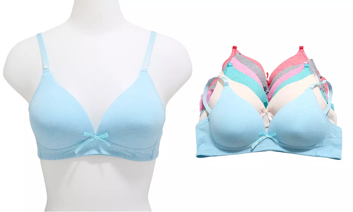 Girls' Bras Available in Wired or Wireless Options (6-Pack) - Primary Image