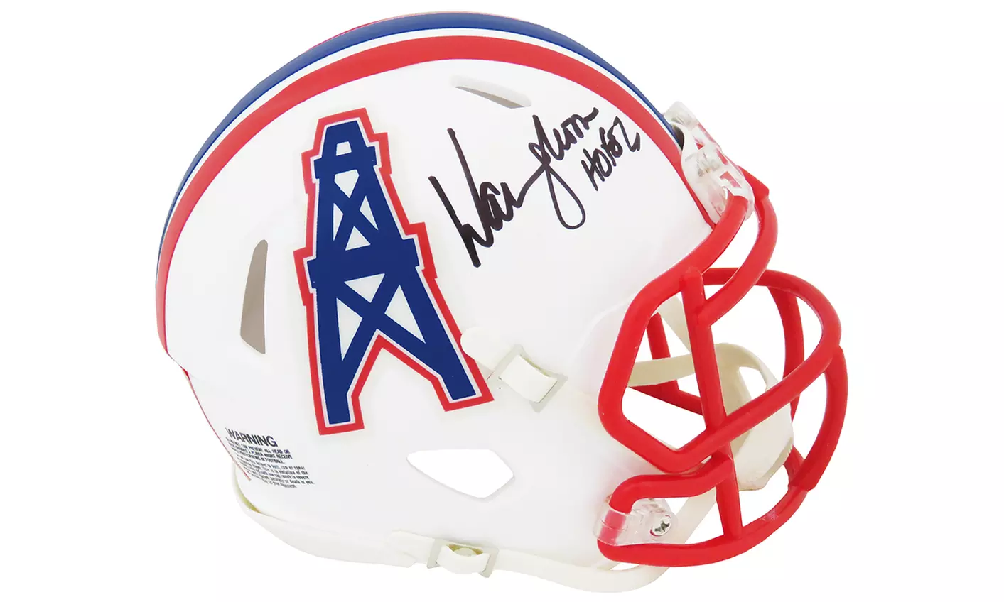 Warren Moon Signed Houston Oilers Throwback Riddell Speed Mini Helmet w/HOF'06 - Primary Image