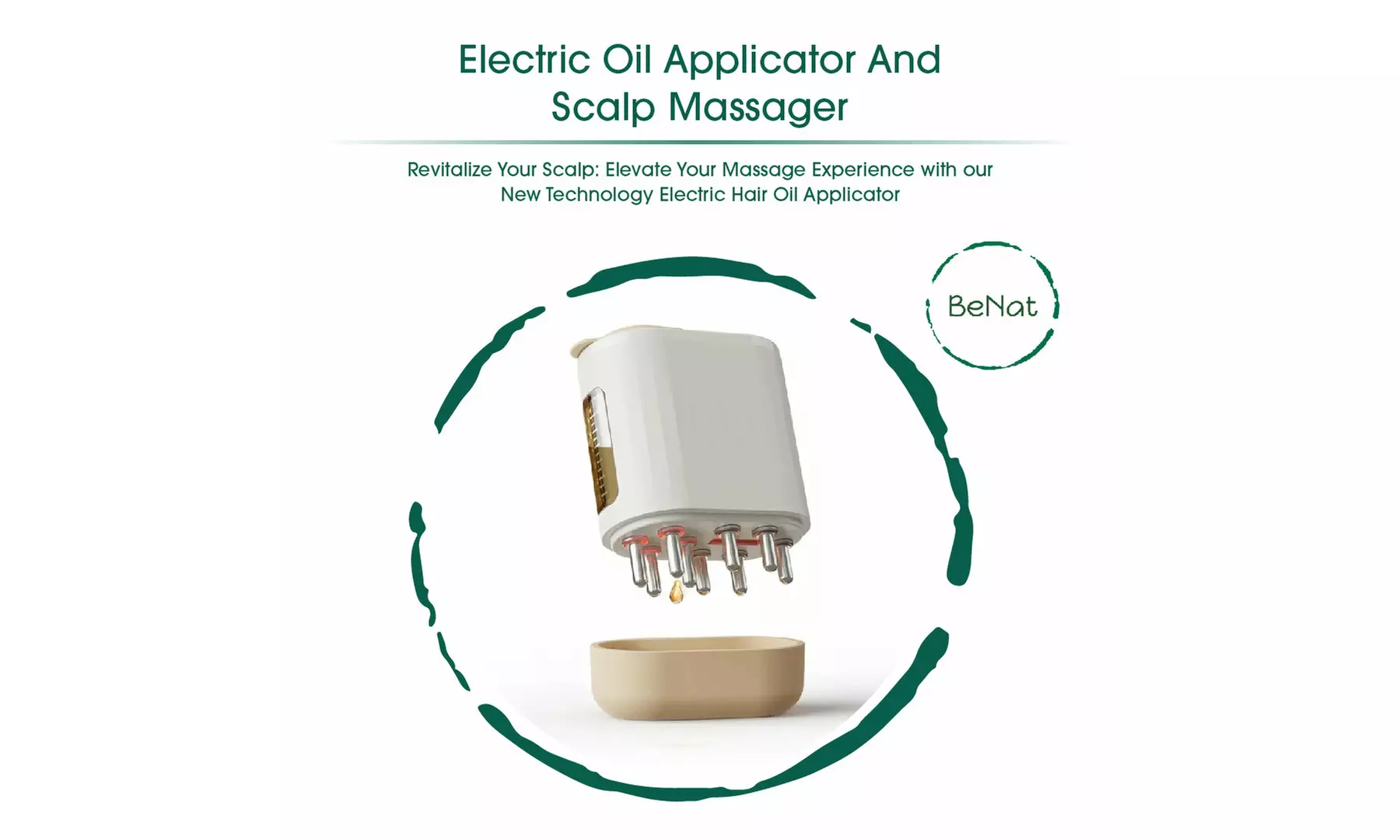 Electric Oil Applicator and Vibration Deep Scalp Massager - Promotes Hair Growth