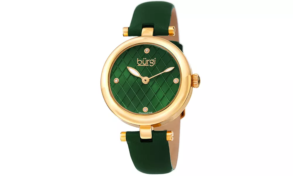 Woman's Burgi Genuine Diamond Watch Collection