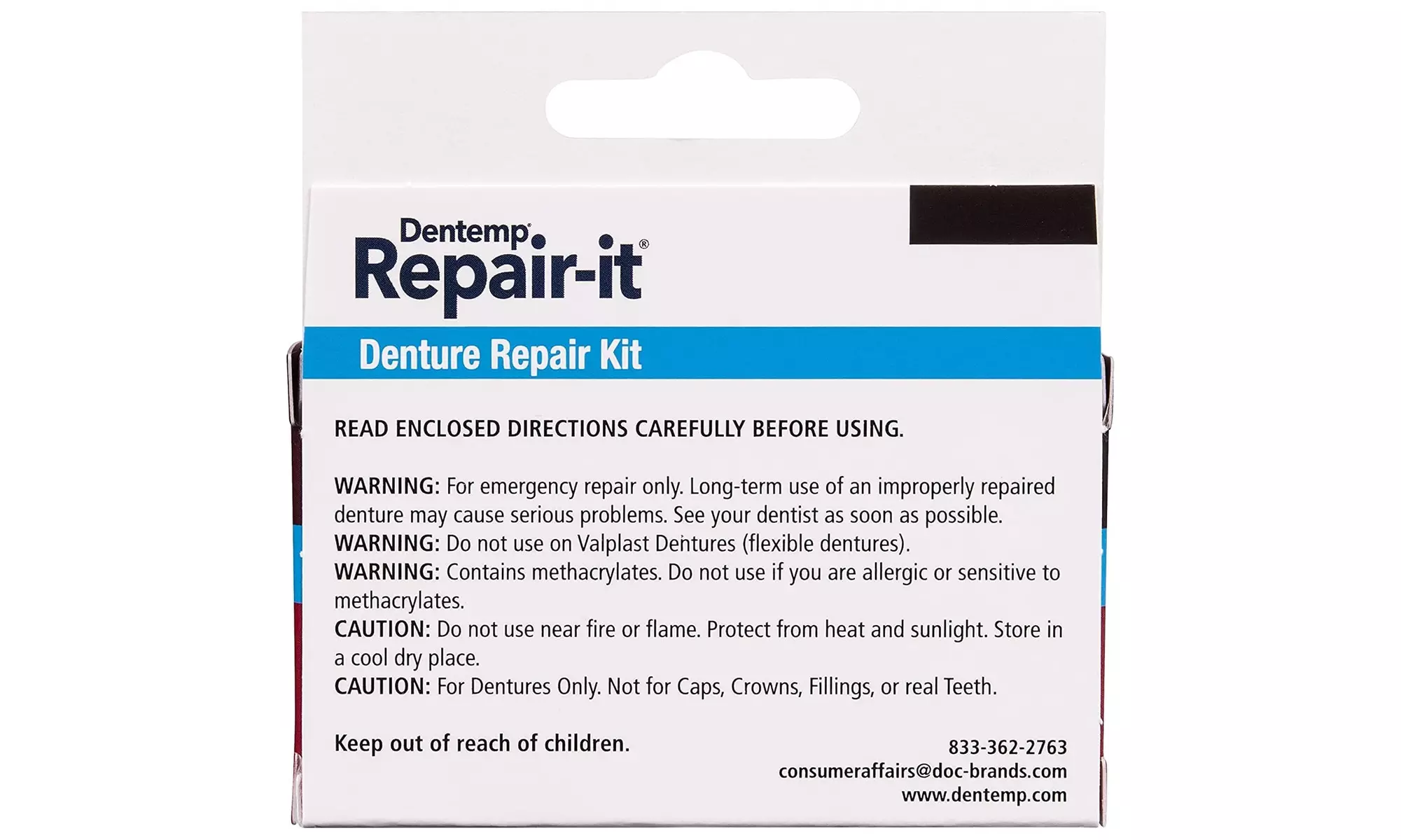 Dentemp Repair Kit - Repair-It Advanced Formula Denture Repair Kit - Second Medium