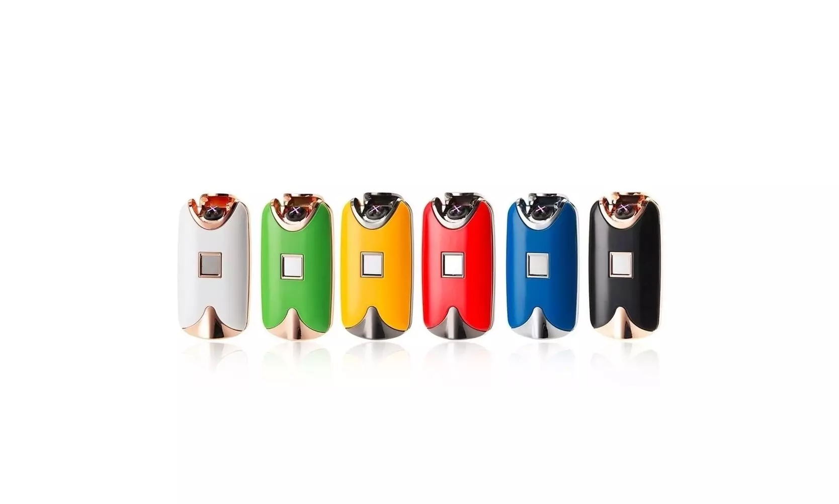 Fingerprint Touch USB Rechargeable Dual Arc Flameless Plasma Electric Lighter - Primary Image