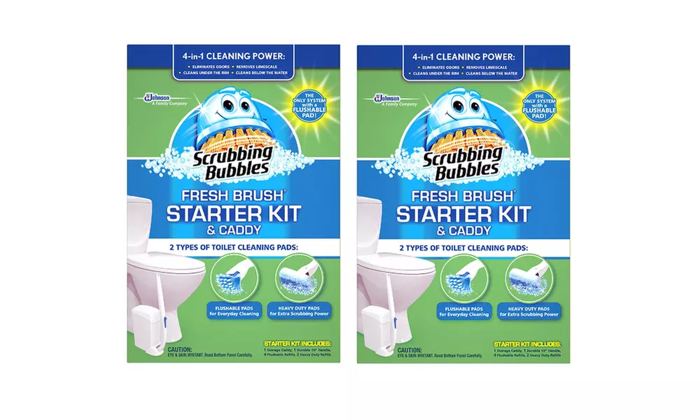 Scrubbing Bubbles Fresh Brush Toilet Cleaner Starter Kit and Caddy - 2 Pack - Primary Image
