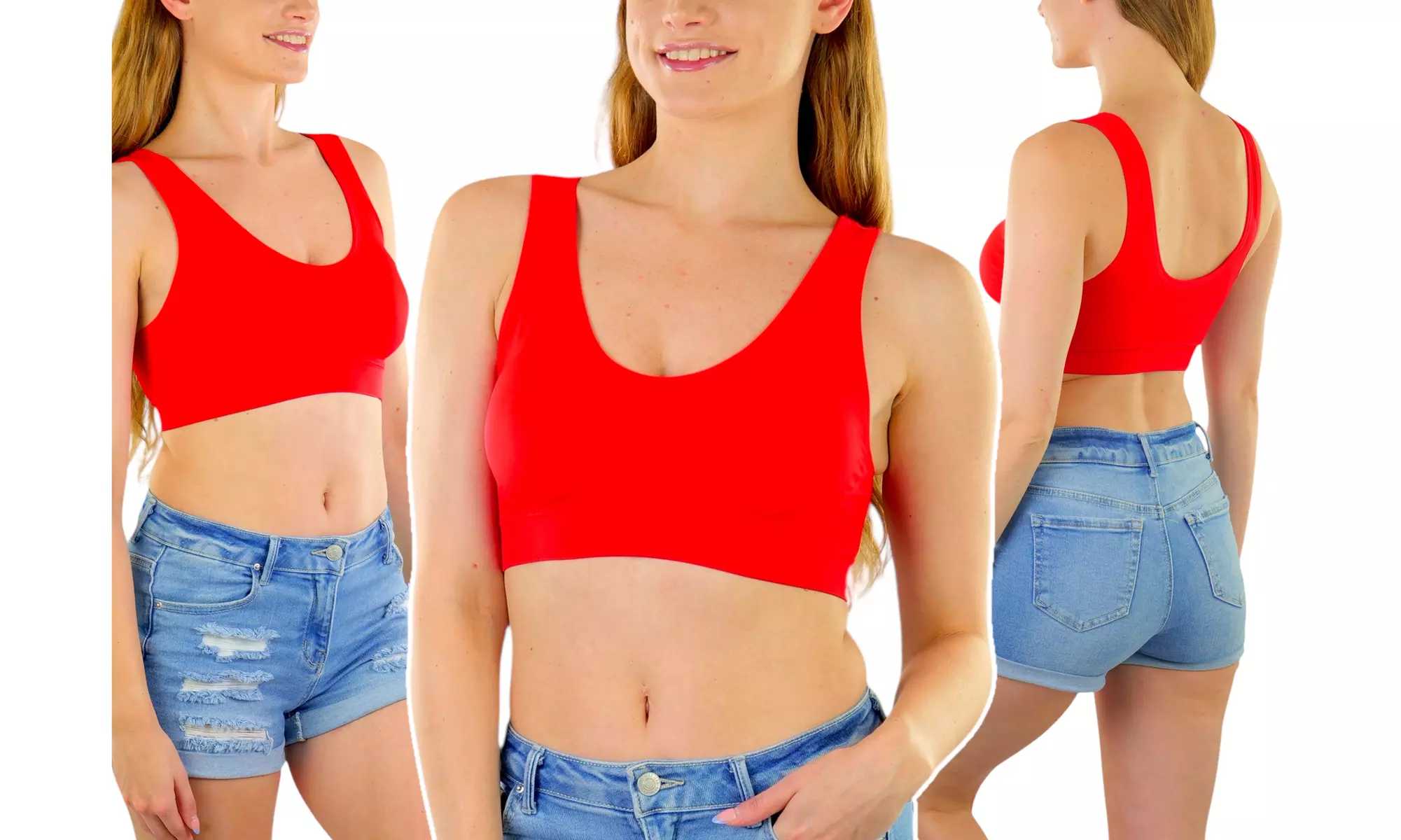 Lounge Love Women's Six-Pack Everyday Wireless Tank or Racerback Bras