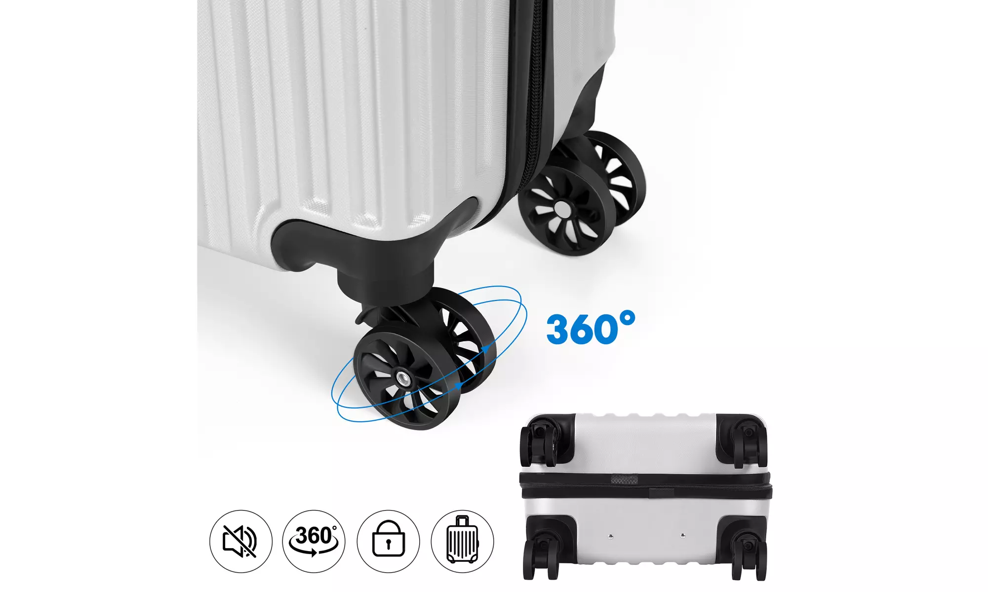 Dual Spinner Hard-Sided Carry-On Two-Piece Luggage Set