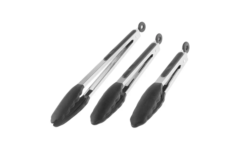 Classic Cuisine Stainless Steel Kitchen Tongs Set (3-Piece) - Primary Image