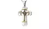 Cross Pendant Necklace Stainless Steel Crucifix Cuban Gold Black