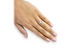 Jewelonfire 1.15 ctw Aqua & 1/20 CT White Dia Ring in SS 19707 - Second Medium