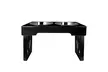 Pet Zone Designer Diner Adjustable Elevated Pet Feeder Raised Dog Bowls - Black - Second Medium